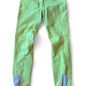 Neon green knee patch horseback